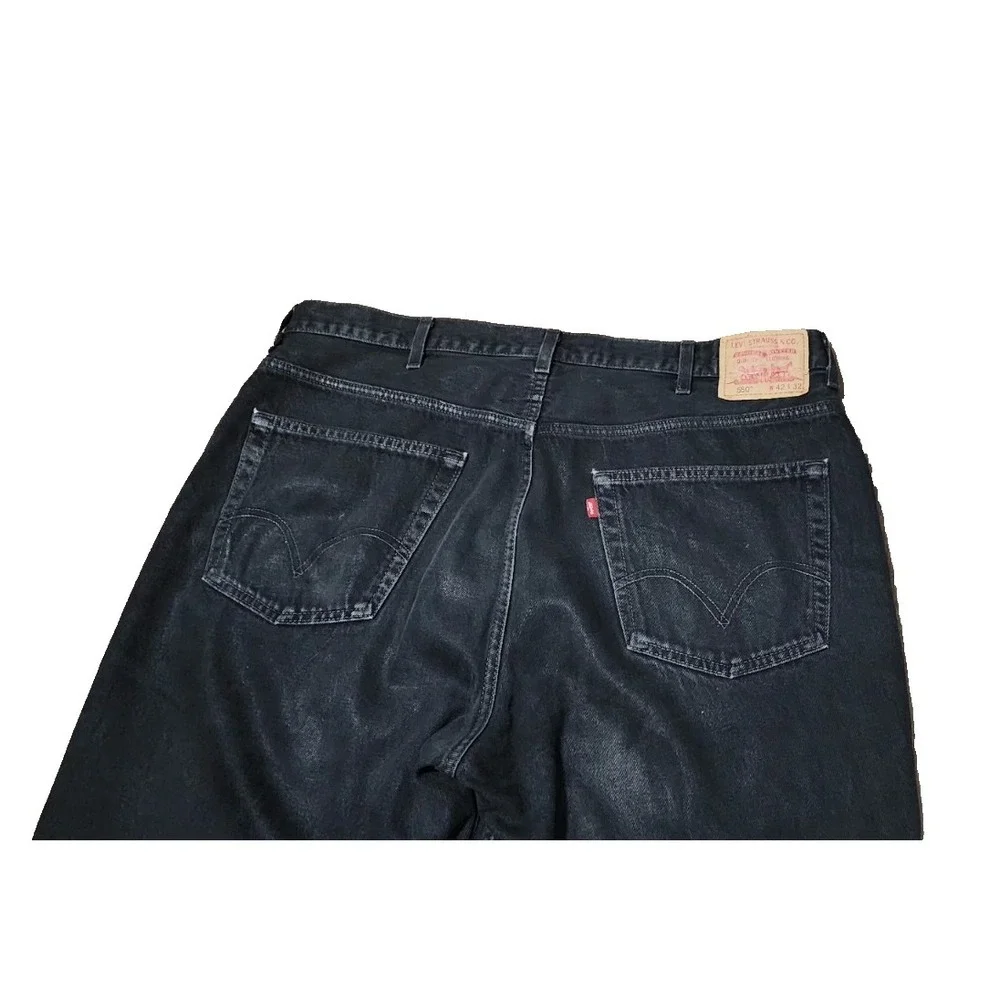 Vintage Levi's 505 Jeans‎ Men's 42 X 32 Relaxed Fit Jeans Black Straight Leg